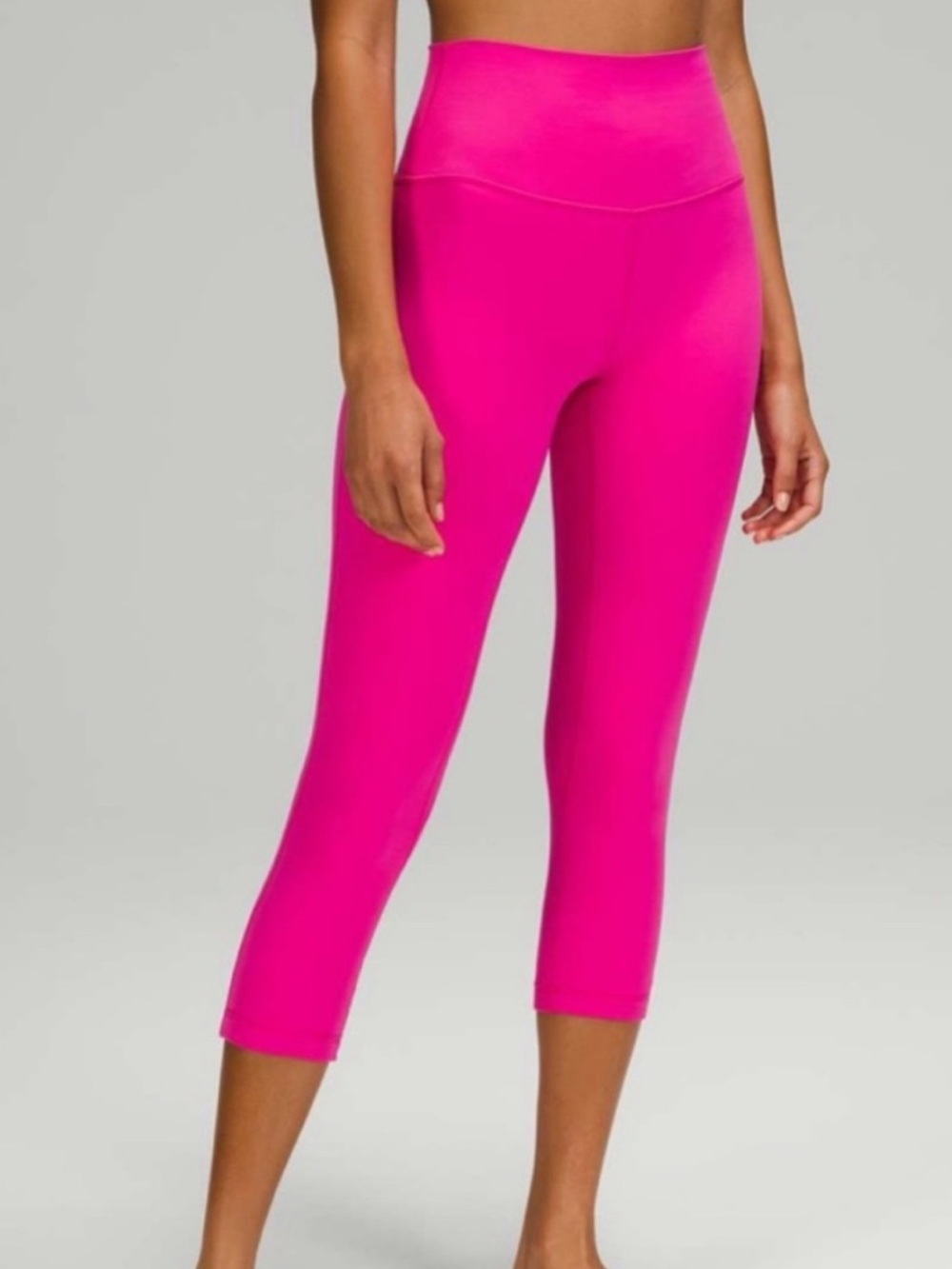Lulu Lemon Bright Neon Pink Capri Leggings